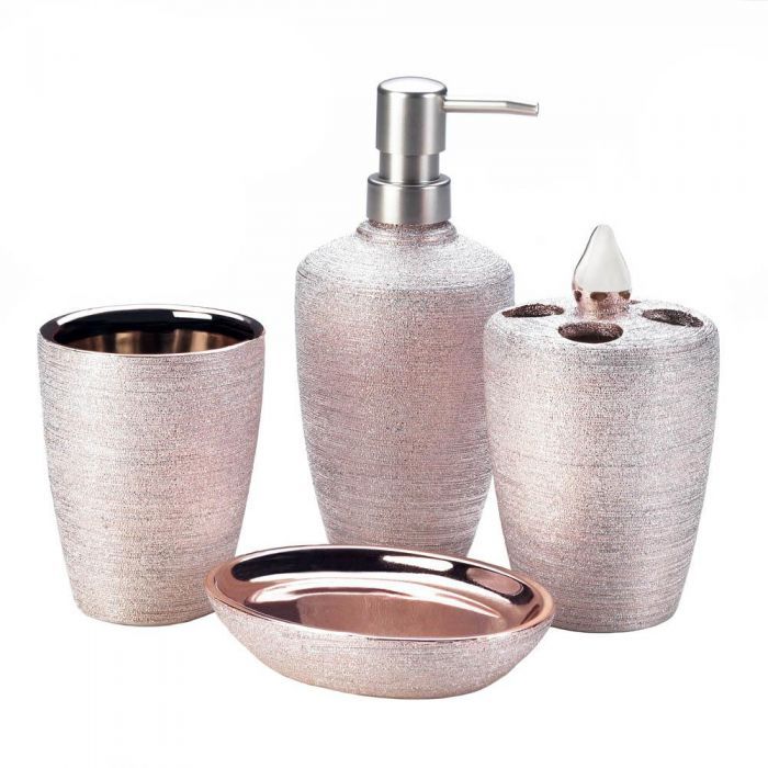 GOLDEN SHIMMER BATH ACCESSORIES