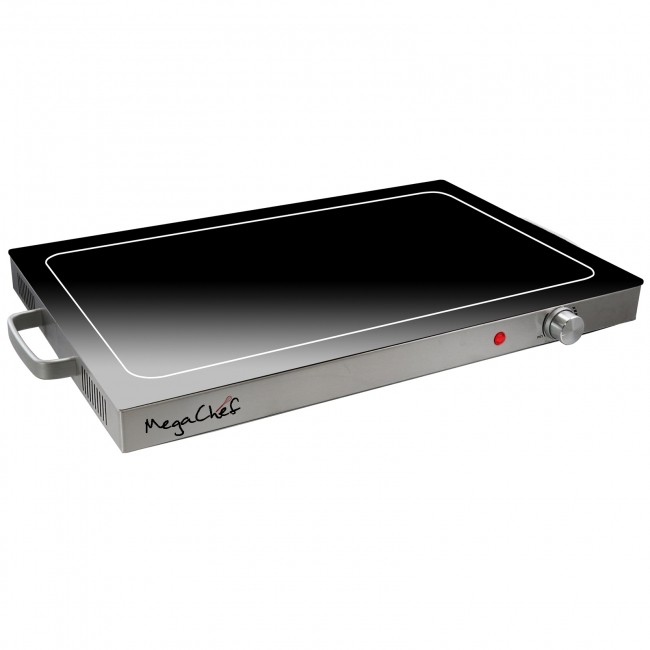 MEGACHEF ELECTRIC WARMING TRAY, FOOD WARMER, HOT PLATE, WITH ADJUSTABLE TEMPERATURE CONTROL, PERFECT FOR BUFFETS, BANQUETS, HOUSE PARTIES