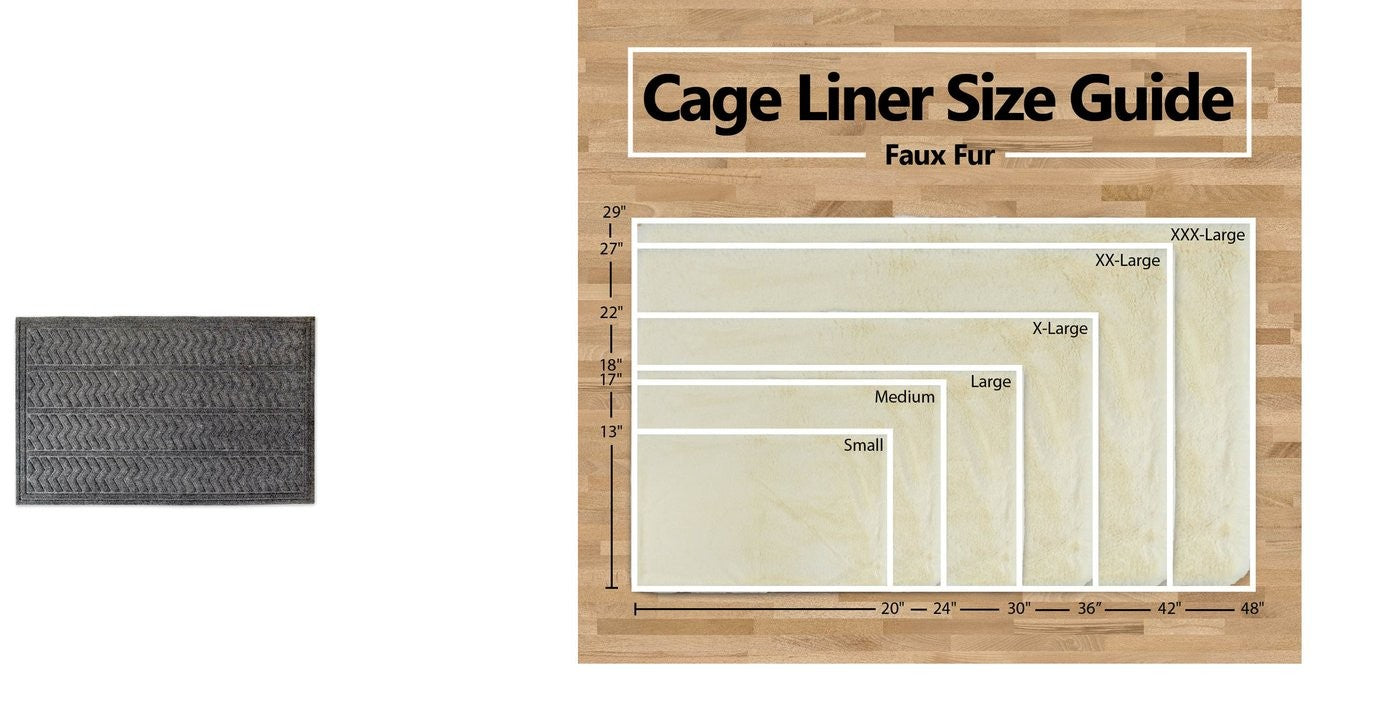 CAGE LINER FAUX FUR CRANBERRY/WHITE LG