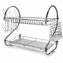 MEGACHEF 16 INCH TWO SHELF IRON WIRE DISH RACK IN MULTIPLE COLORS