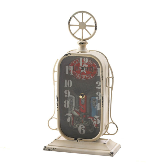 GAS STATION TABLETOP CLOCK