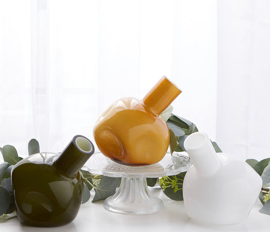YELLOW ABSTRACT VASE
