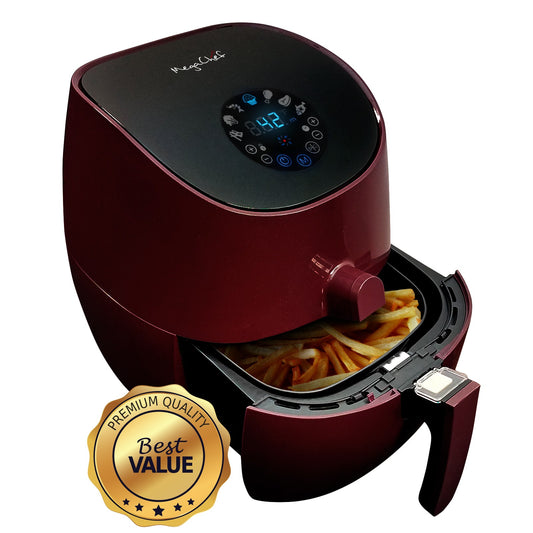 MEGACHEF 3.5 QUART AIRFRYER AND MULTICOOKER WITH 7 PRE-PROGRAMMED SETTINGS