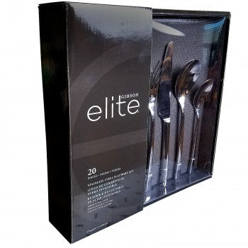 GIBSON ELITE SPARLAND 20 PIECE STAINLESS STEEL FLATWARE SET