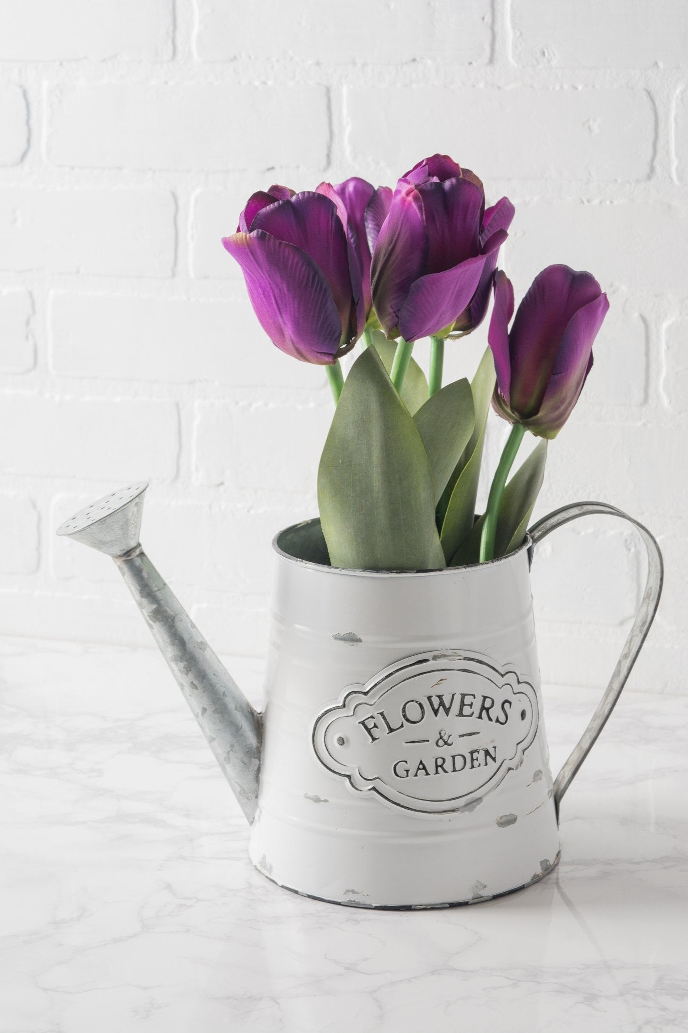 FLOWER TULIP PURPLE S/4