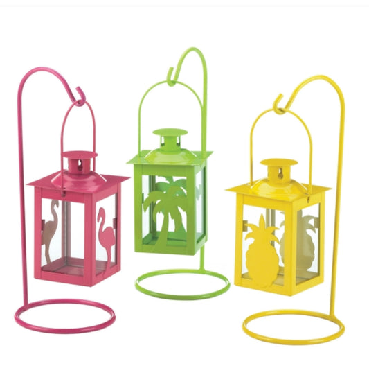 SET OF 3 TROPICAL MINI LANTERNS