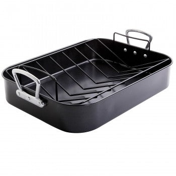 GIBSON HOME BROXTON 2 PIECE TURKEY ROASTER & V-RACK