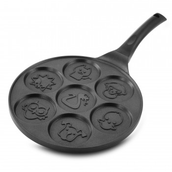 MEGACHEF FUN ANIMAL DESIGN 10.5 INCH NONSTICK PANCAKE MAKER PAN WITH COOL TOUCH HANDLE